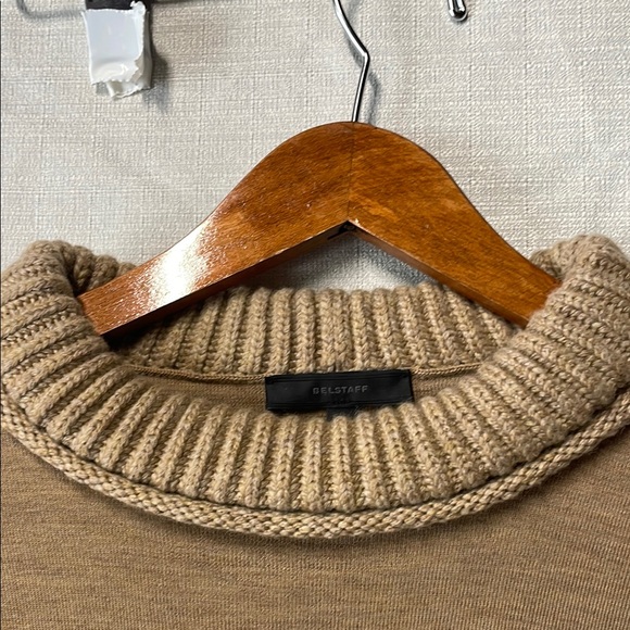 Belstaff Tan Cowl Neck Sweater